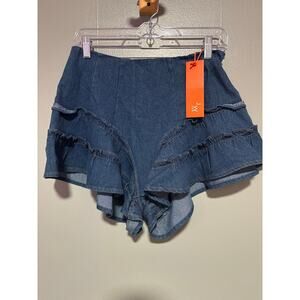 JW Signature Ruffle Denim Shorts (NWT) - Medium